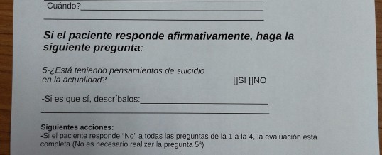 Escala de discriminación de riesgo suicida